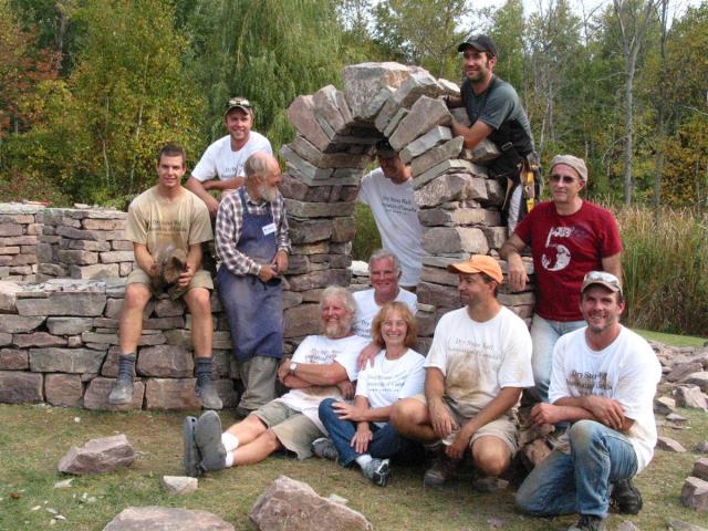 End of the third day of the 2007 Dry Stone Wall Festival in Canada